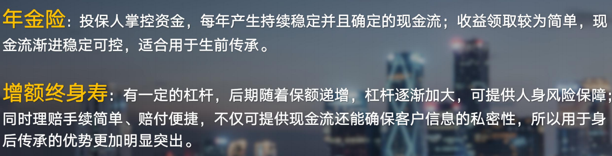 年金险和增额终身寿险的区别