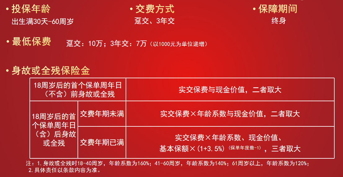 复星保德信星御家终身寿险（可对接养老社区）